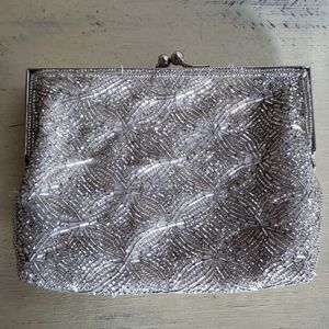 Silver evening bag